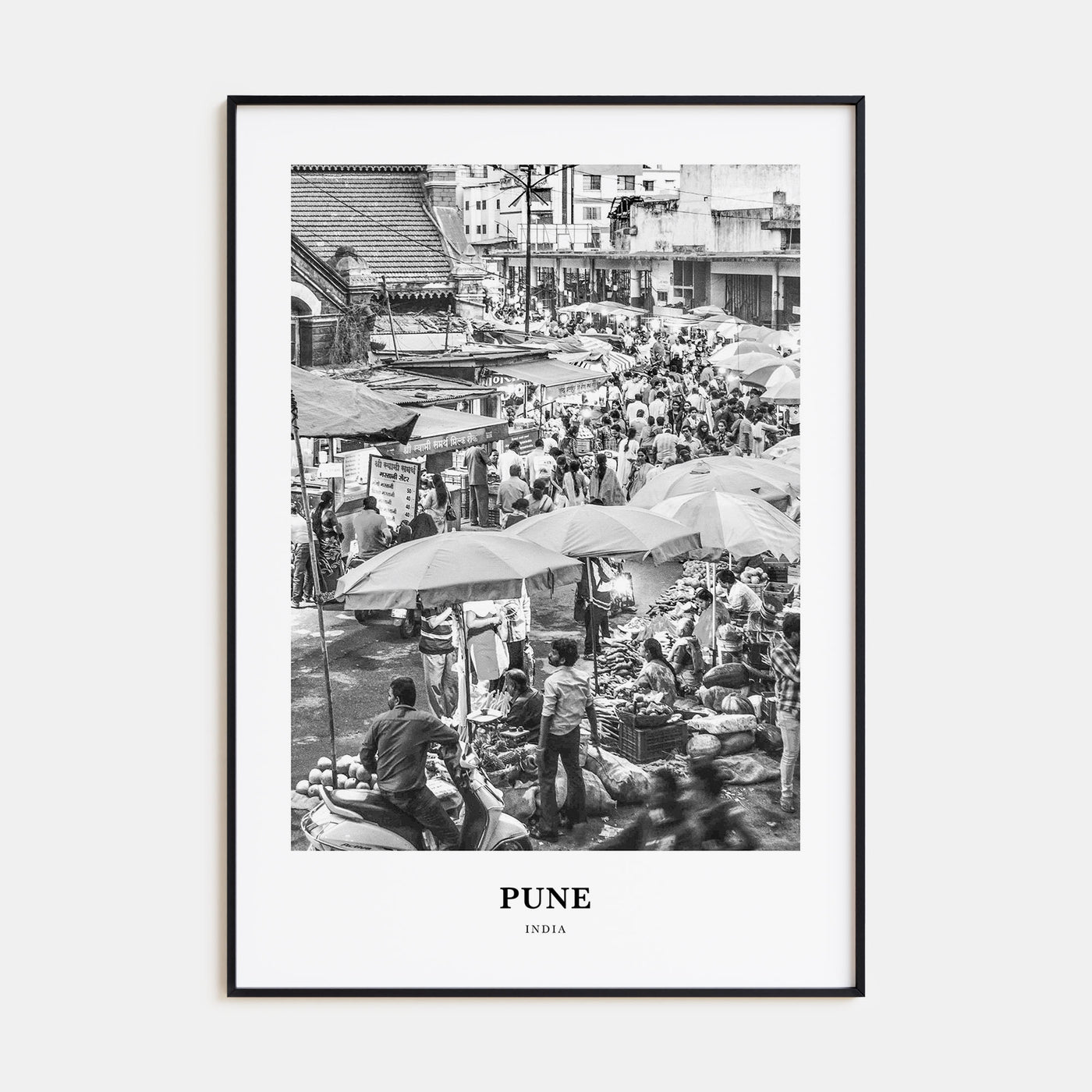 Pune Portrait B&W Poster
