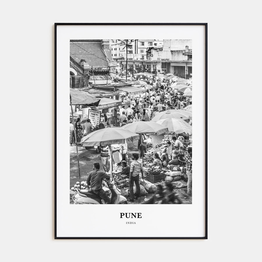 Pune Portrait B&W Poster