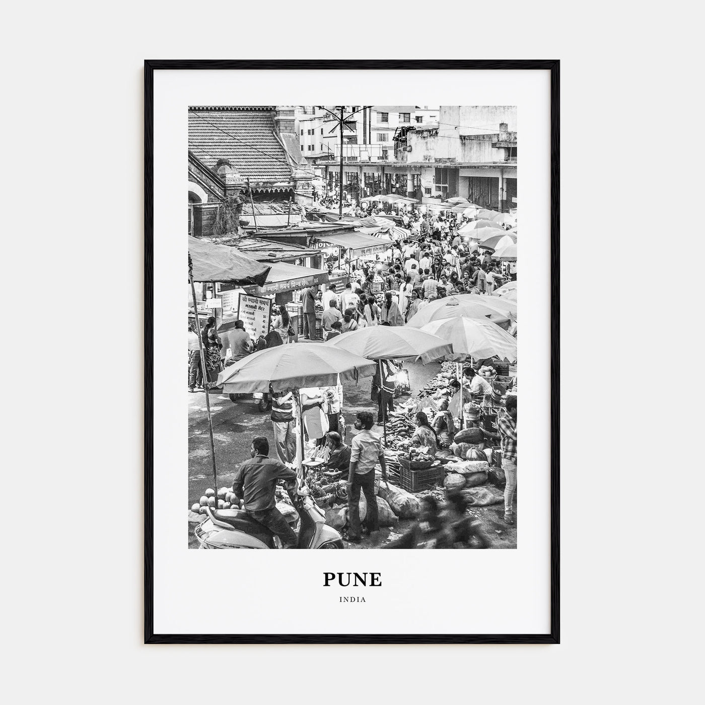 Pune Portrait B&W Poster