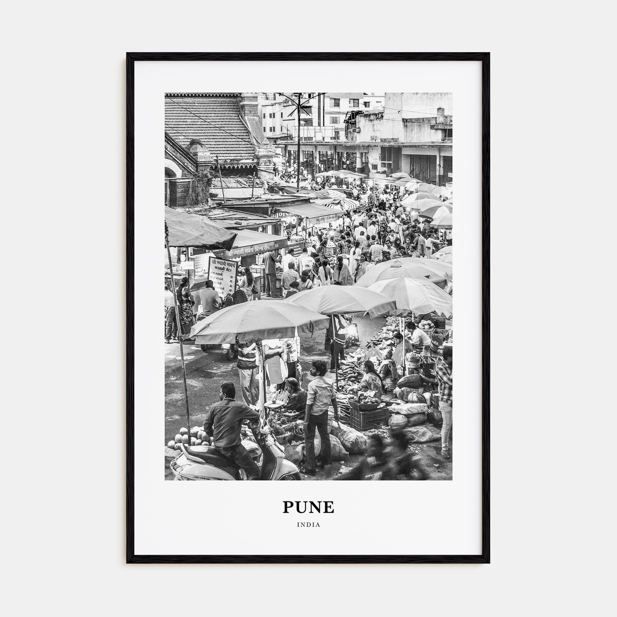 Pune Portrait B&W Poster