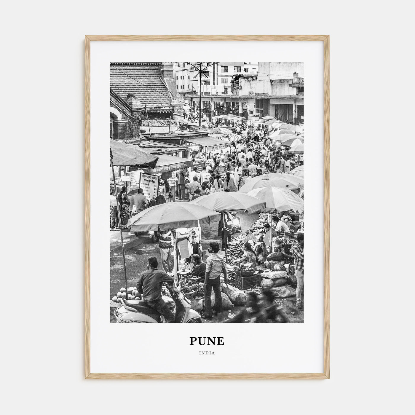 Pune Portrait B&W Poster