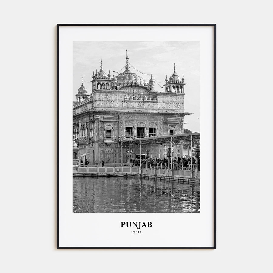 Punjab Portrait B&W Poster