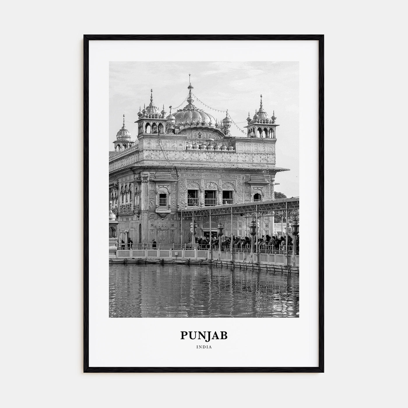 Punjab Portrait B&W Poster
