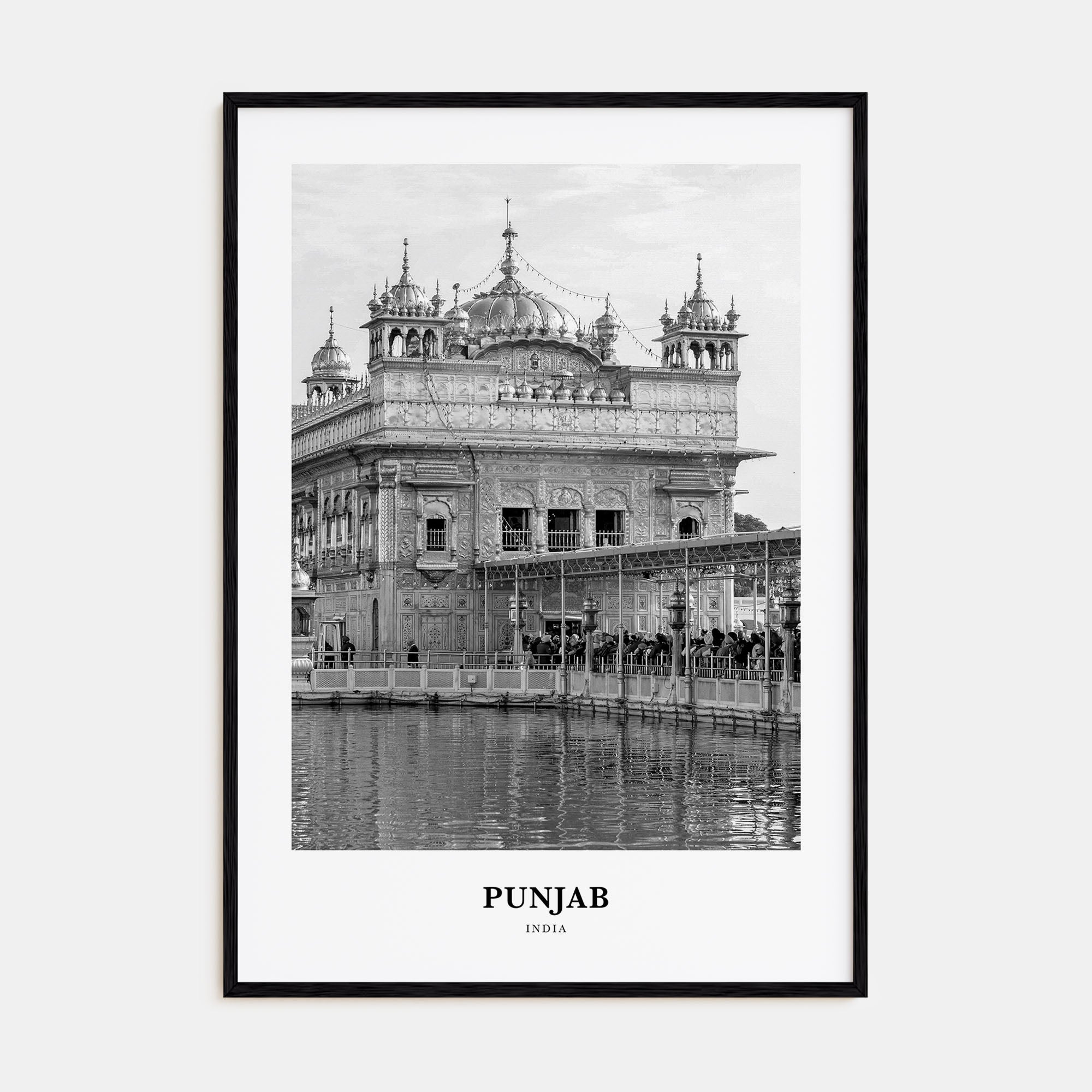 Punjab Portrait B&W Poster