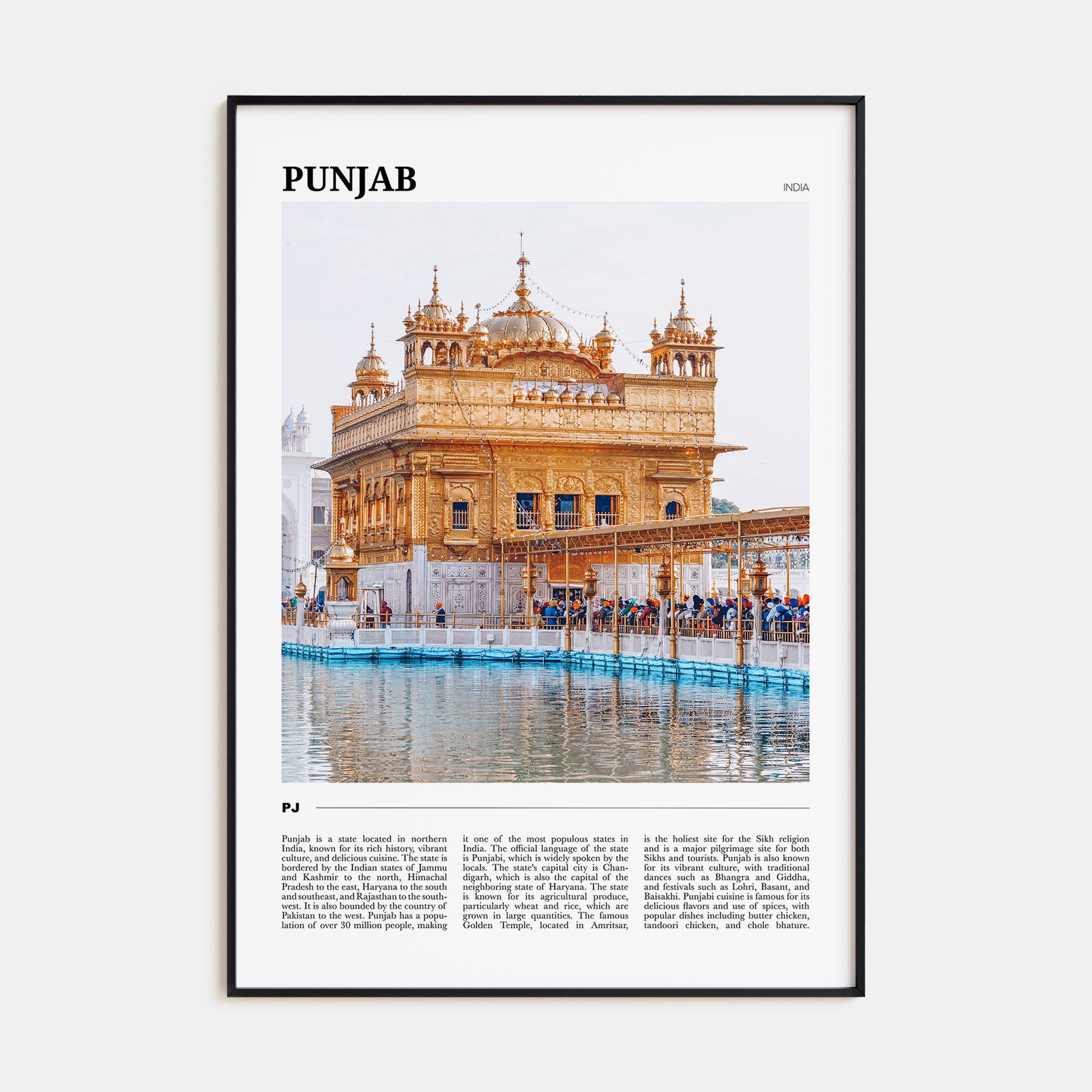 Punjab Travel Color Poster