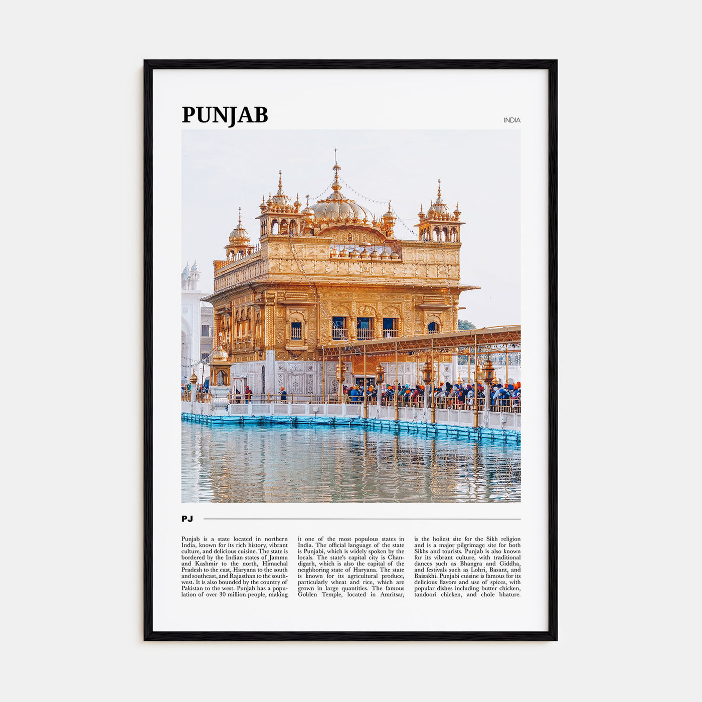 Punjab Travel Color Poster
