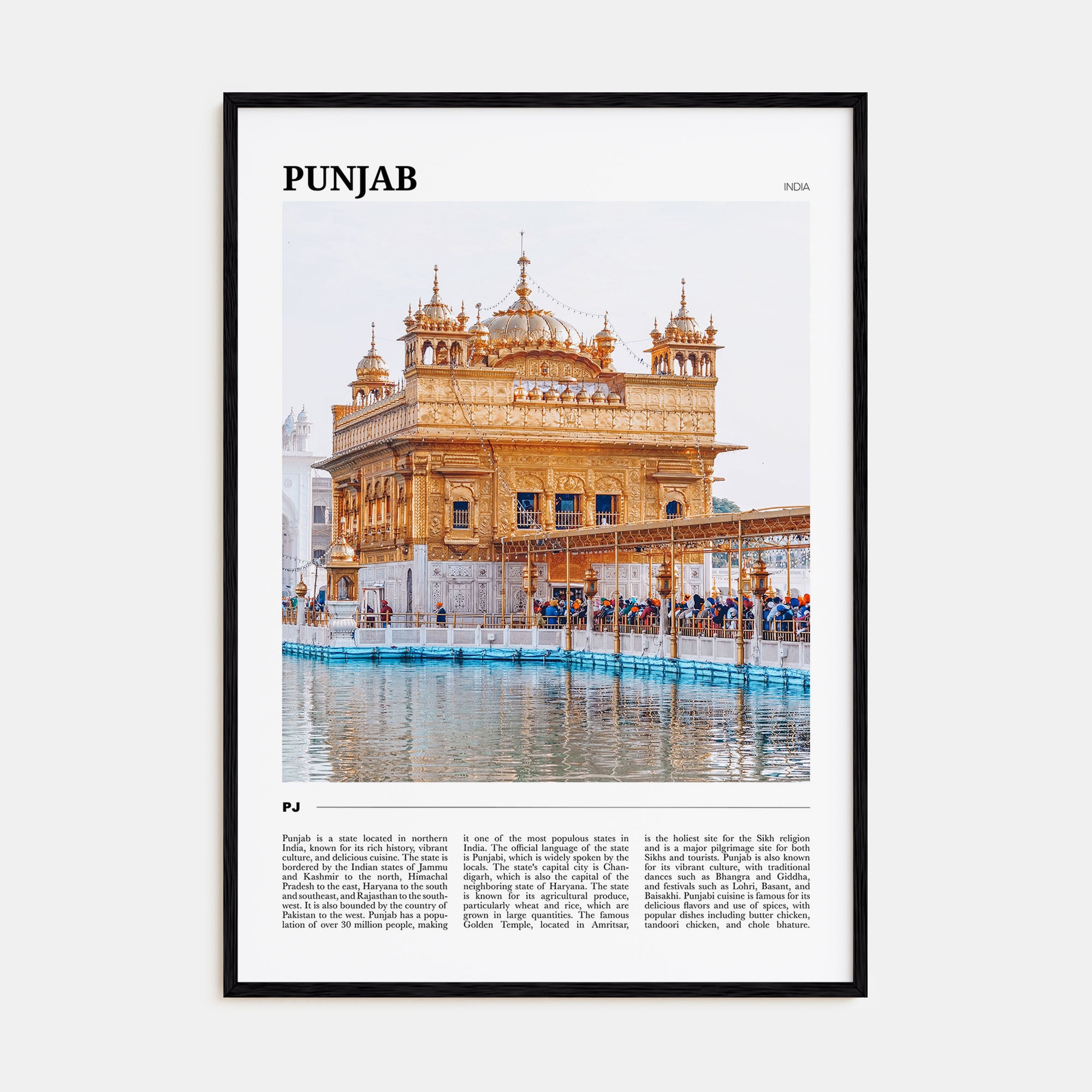 Punjab Travel Color Poster