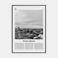 Punta Arenas Travel B&W Poster