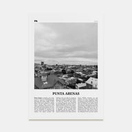 Punta Arenas Travel B&W Poster
