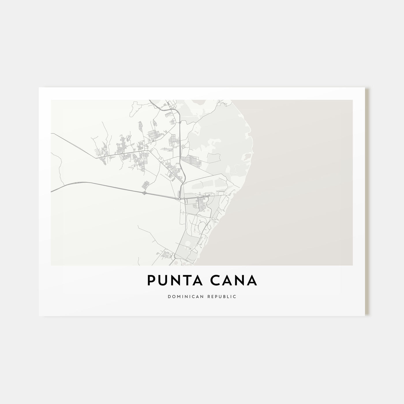 Punta Cana Map Landscape Poster