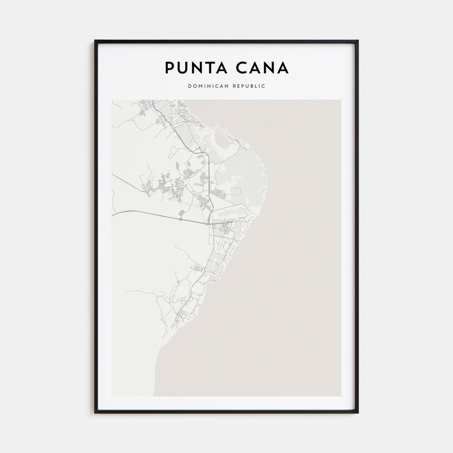 Punta Cana Map Portrait Poster