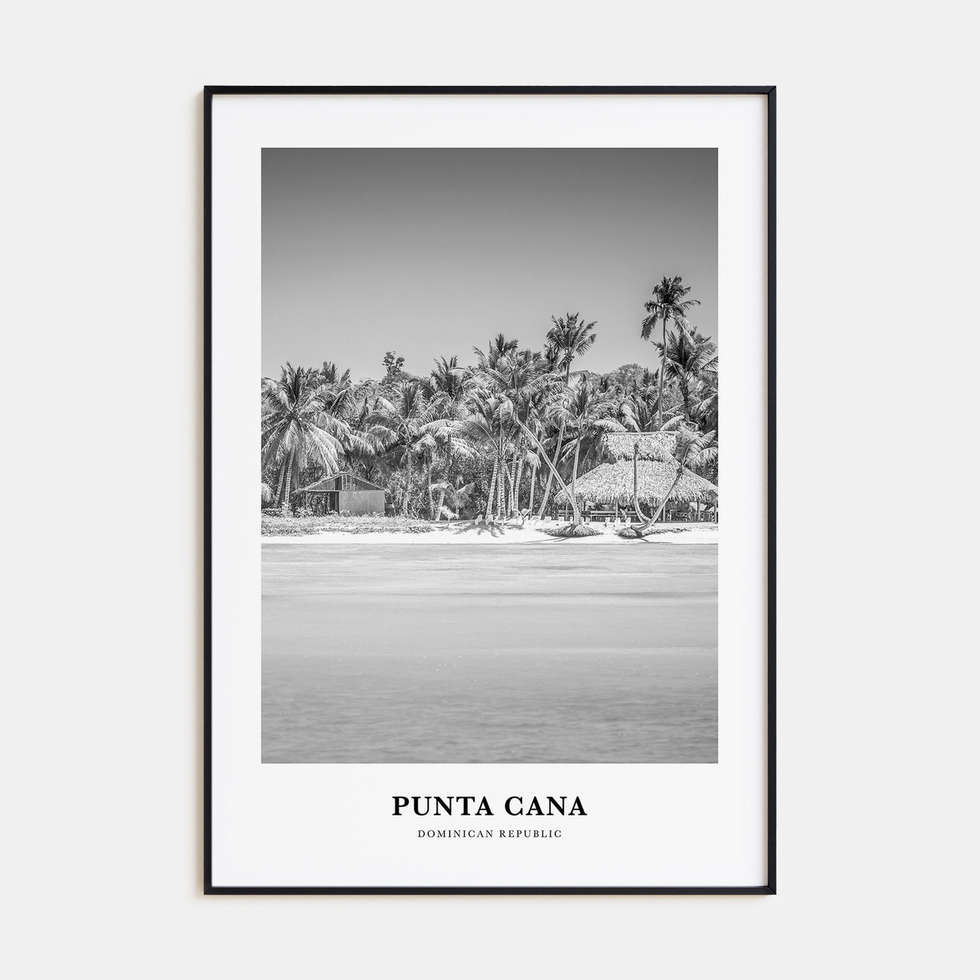 Punta Cana Portrait B&W Poster