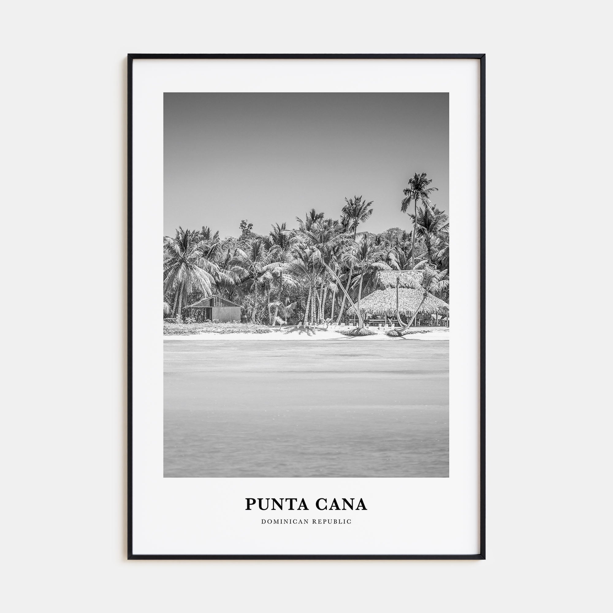 Punta Cana Portrait B&W Poster