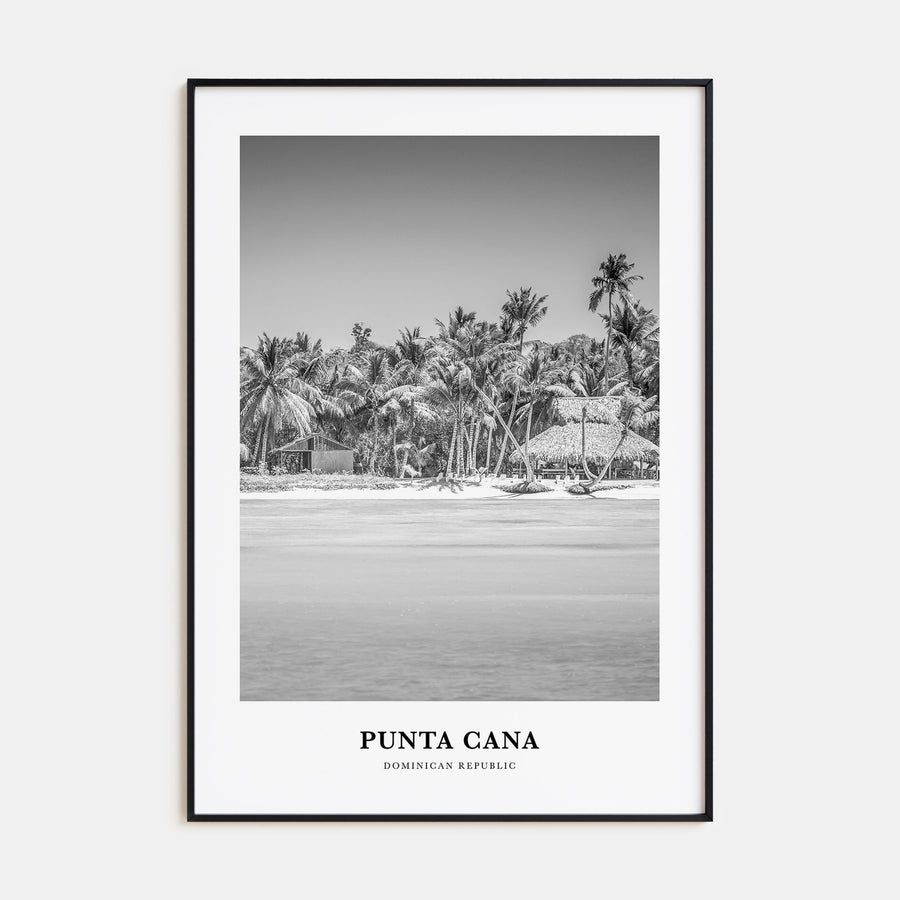 Punta Cana Portrait B&W Poster