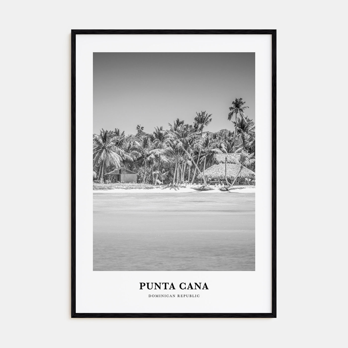 Punta Cana Portrait B&W Poster