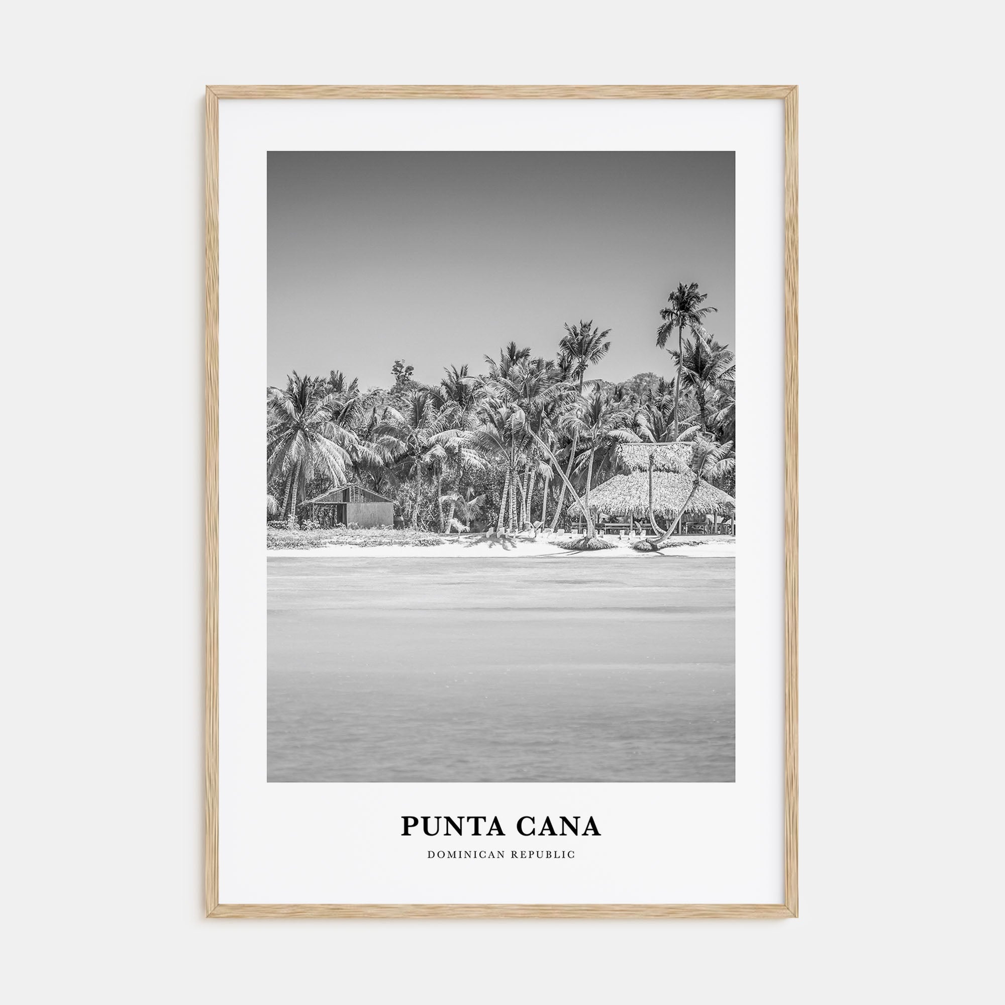 Punta Cana Portrait B&W Poster