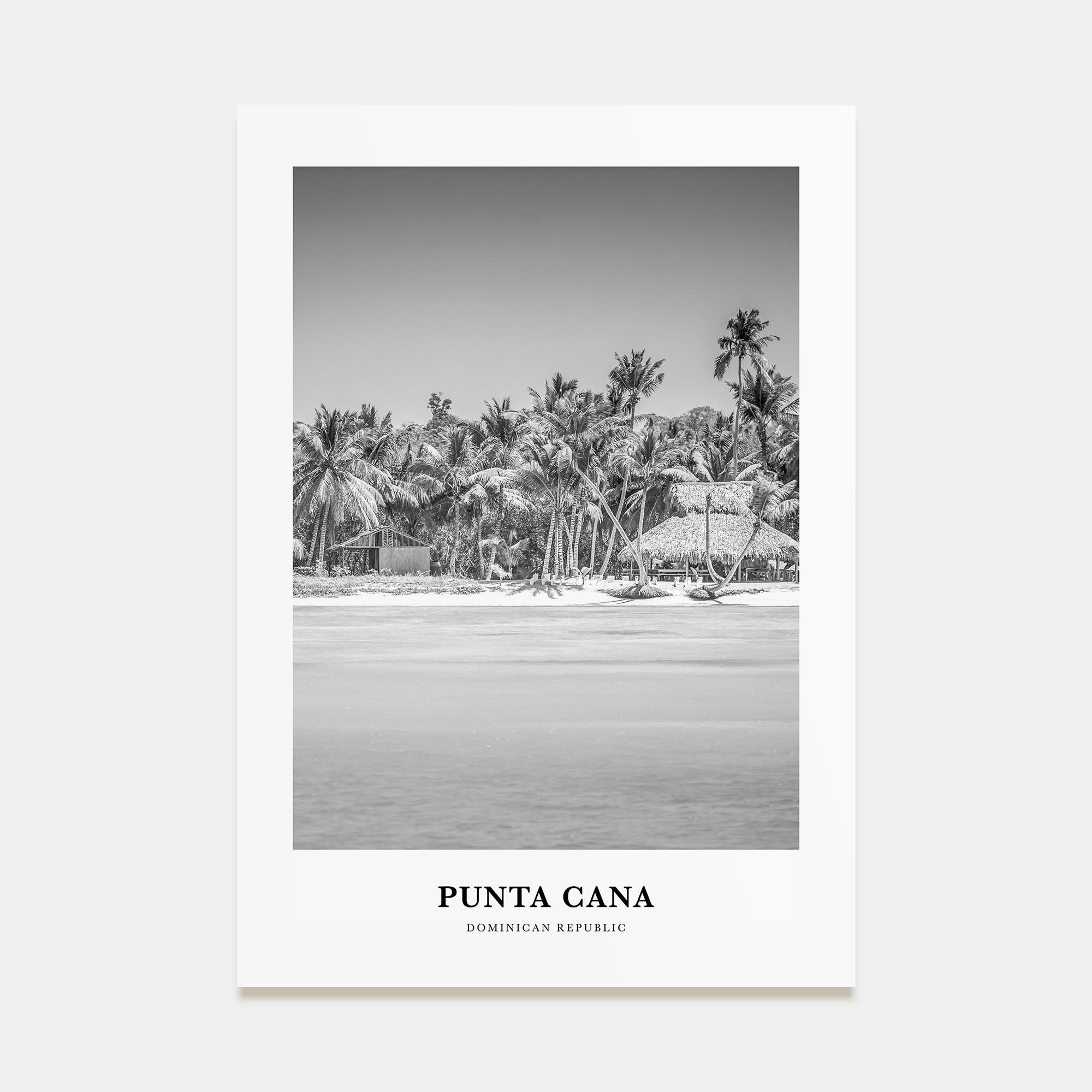 Punta Cana Portrait B&W Poster