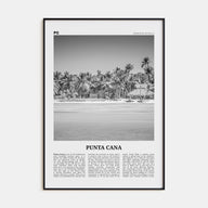Punta Cana Travel B&W Poster