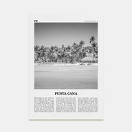 Punta Cana Travel B&W Poster