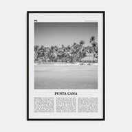 Punta Cana Travel B&W Poster