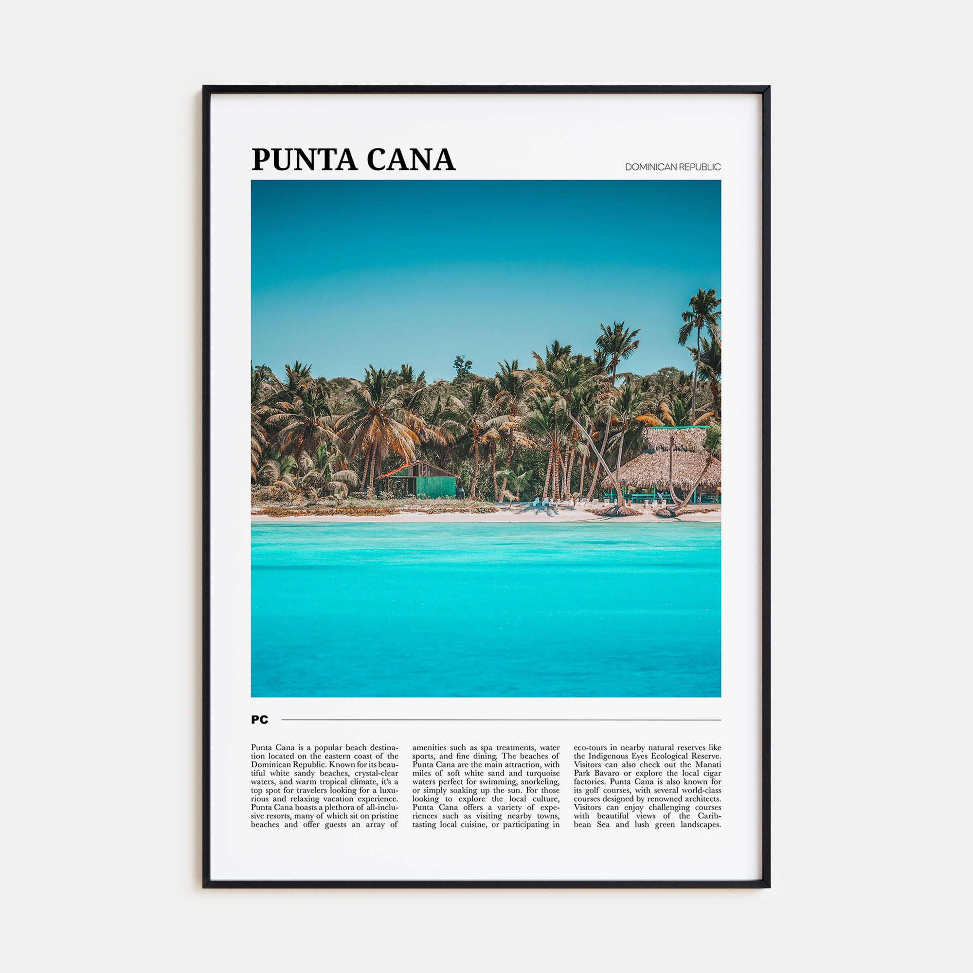 Punta Cana Travel Color Poster