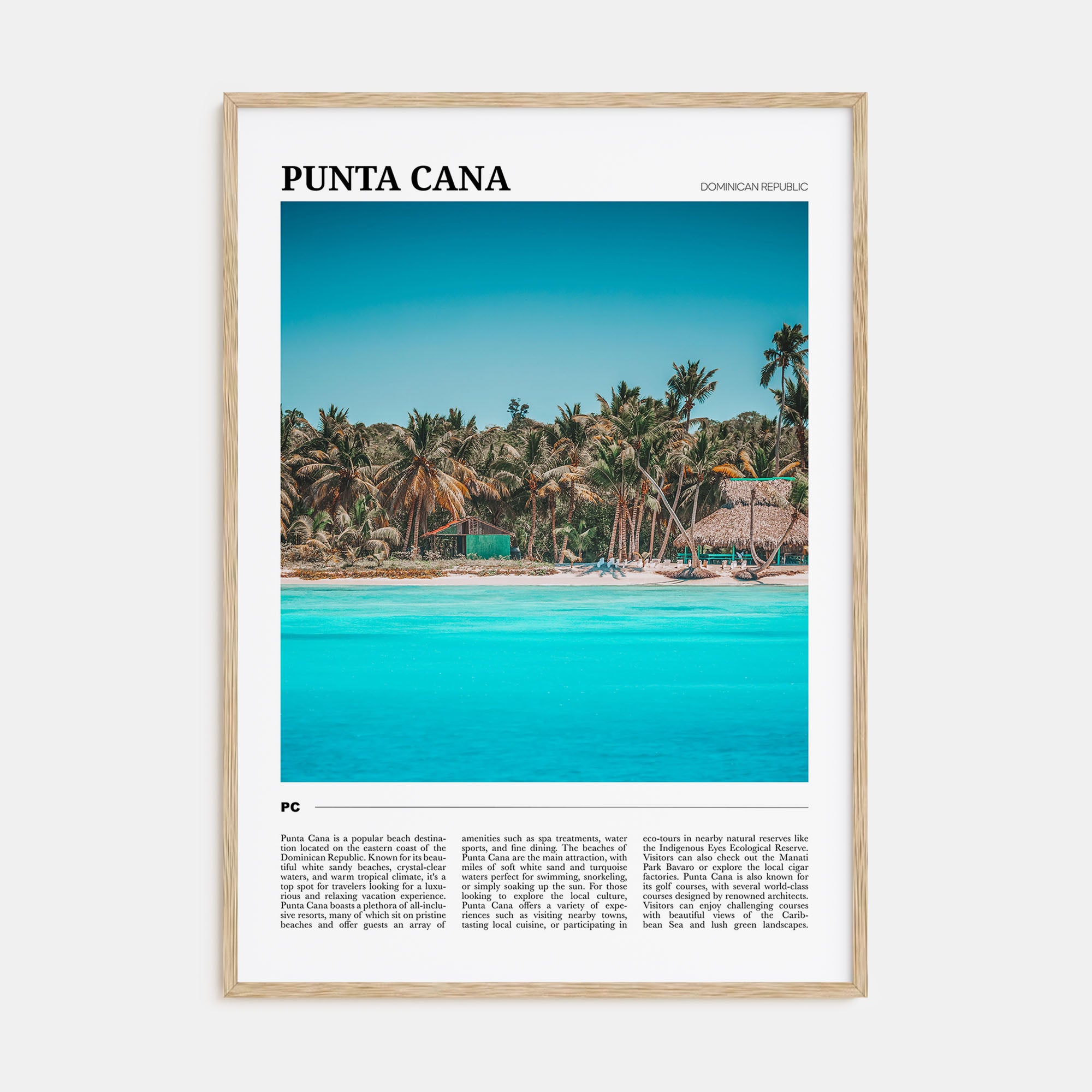 Punta Cana Travel Color Poster