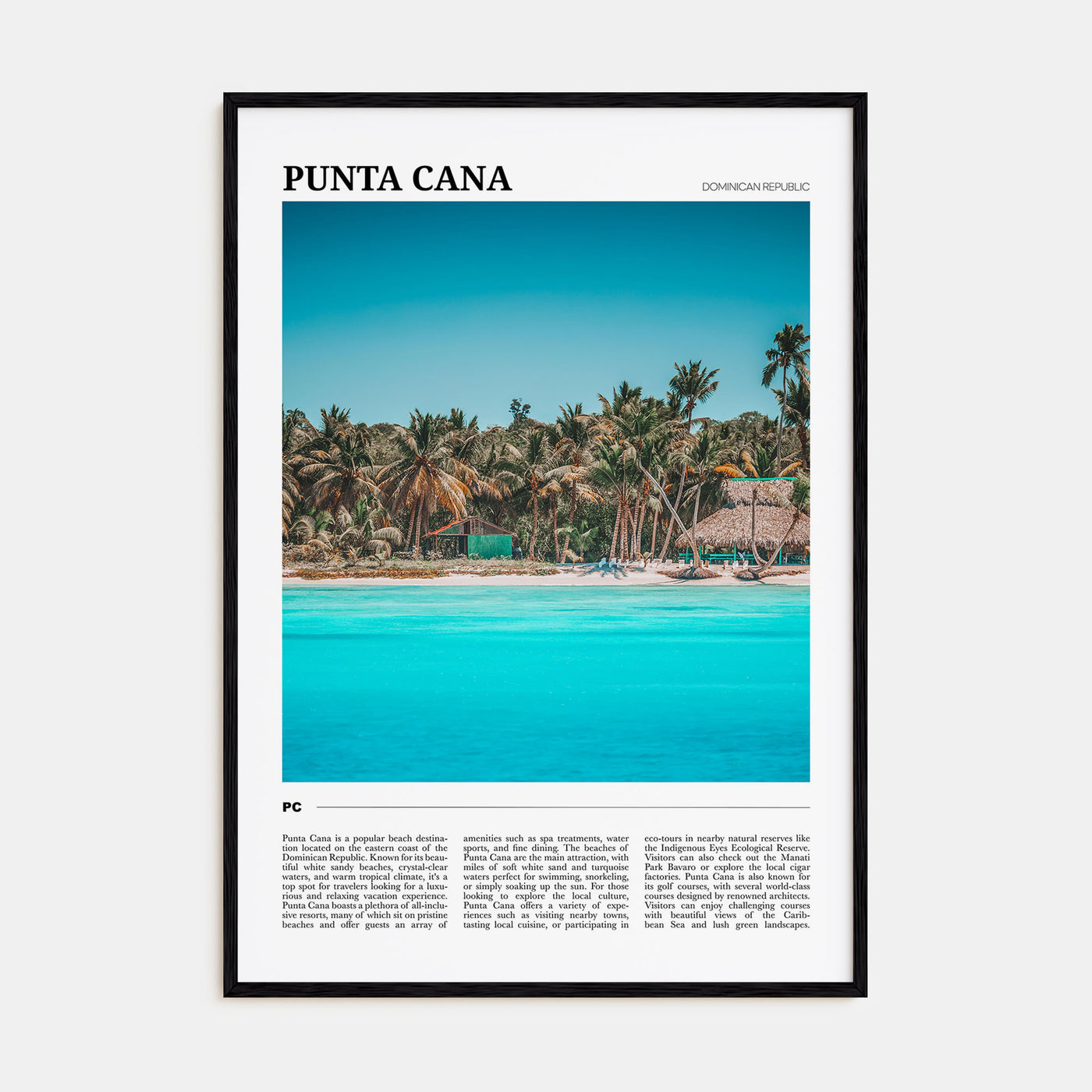Punta Cana Travel Color Poster