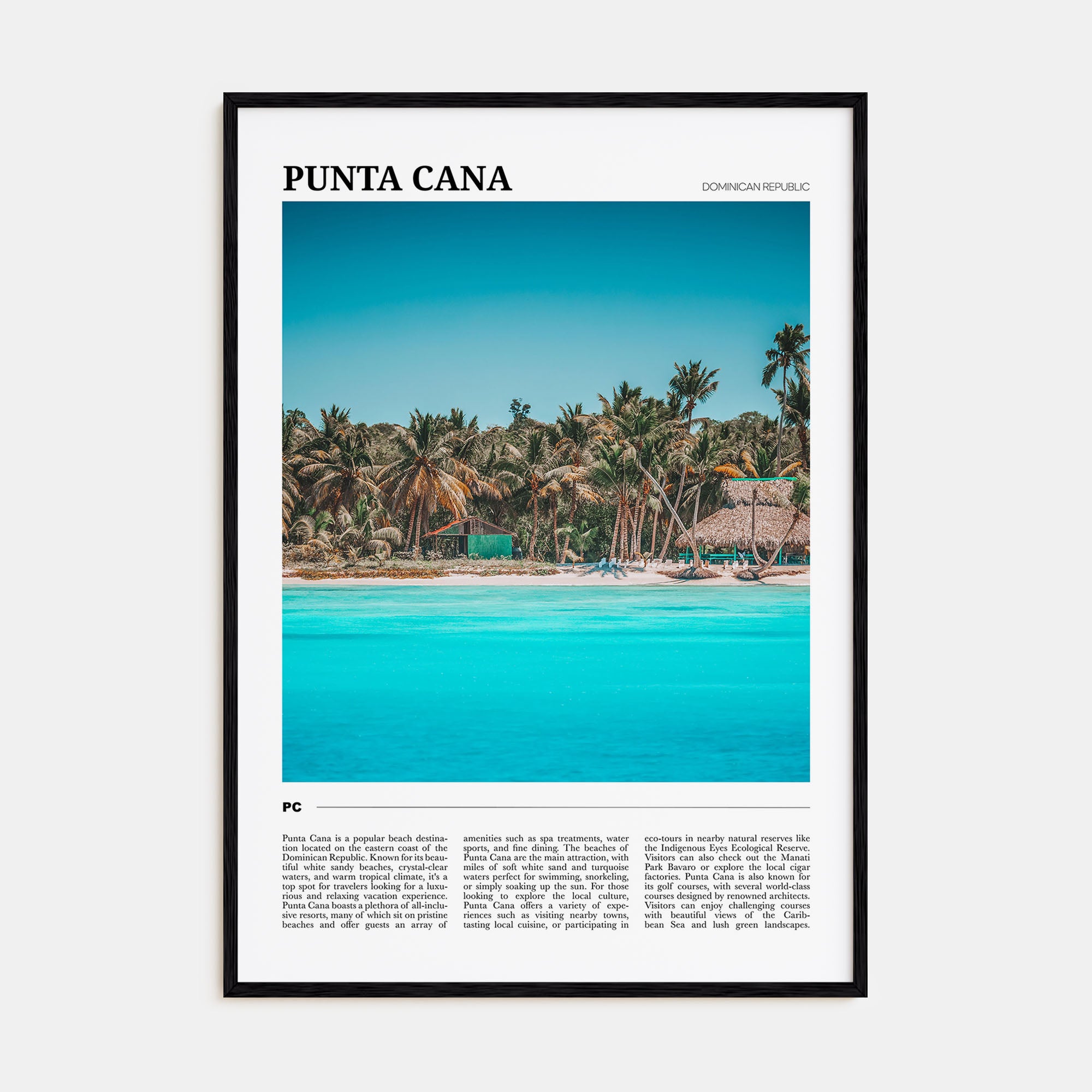 Punta Cana Travel Color Poster