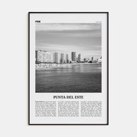 Punta del Este Travel B&W Poster