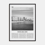 Punta del Este Travel B&W Poster