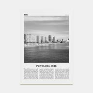 Punta del Este Travel B&W Poster