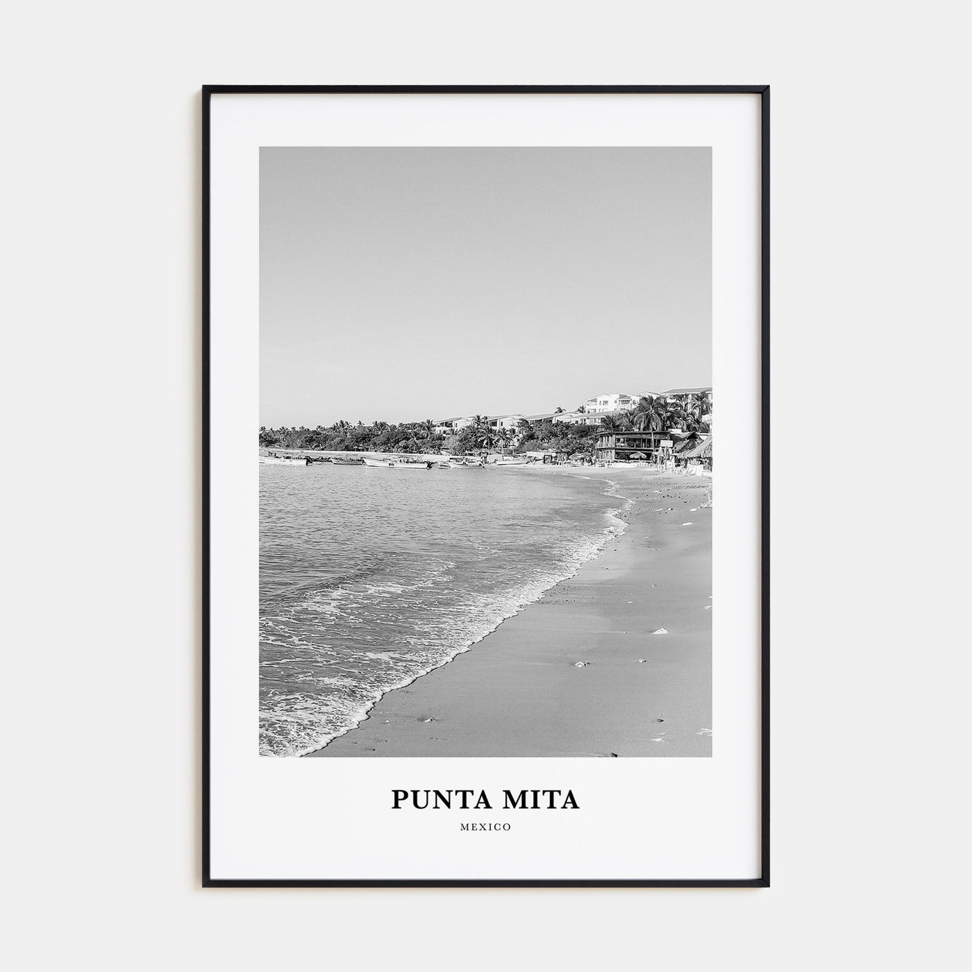 Punta Mita Portrait B&W Poster