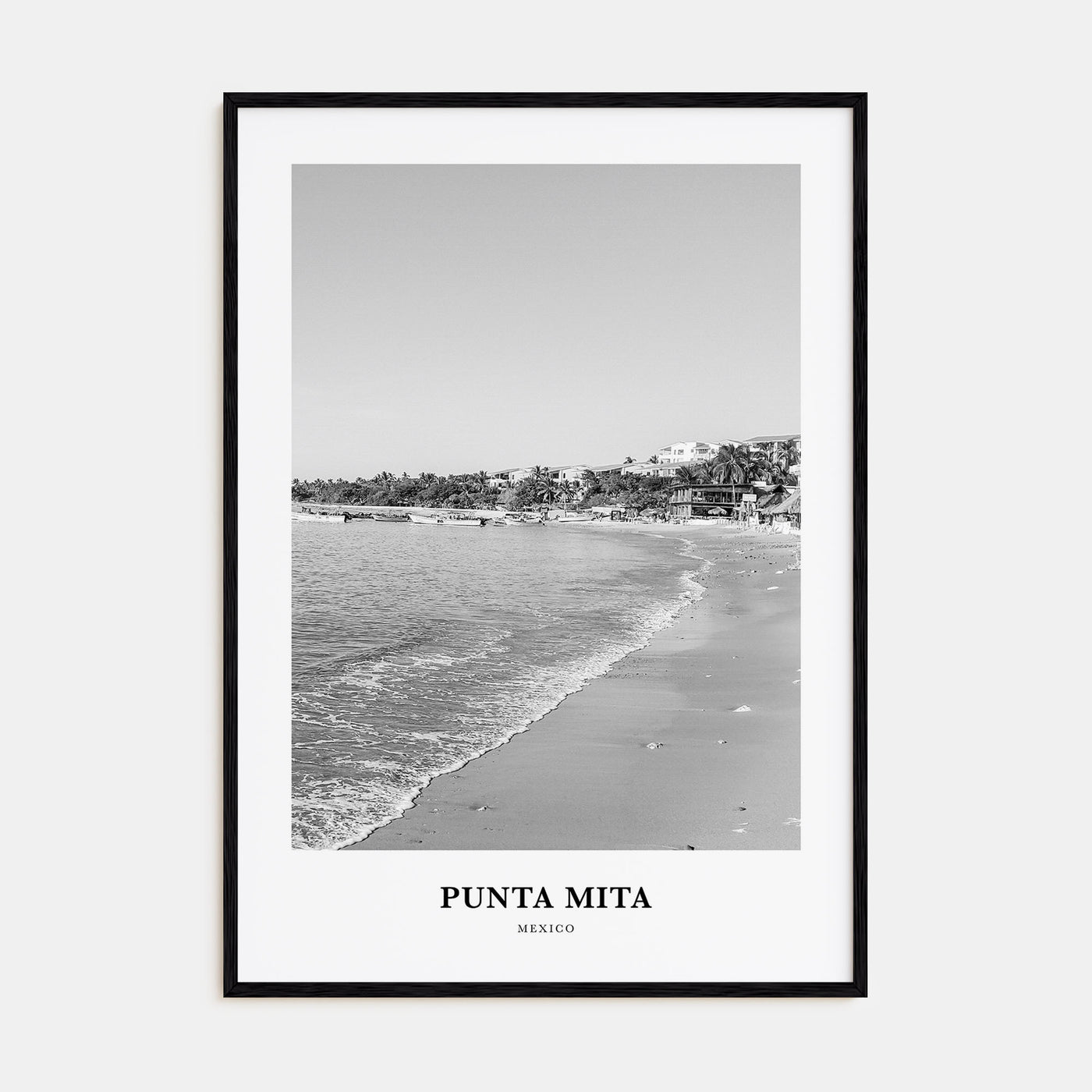 Punta Mita Portrait B&W Poster