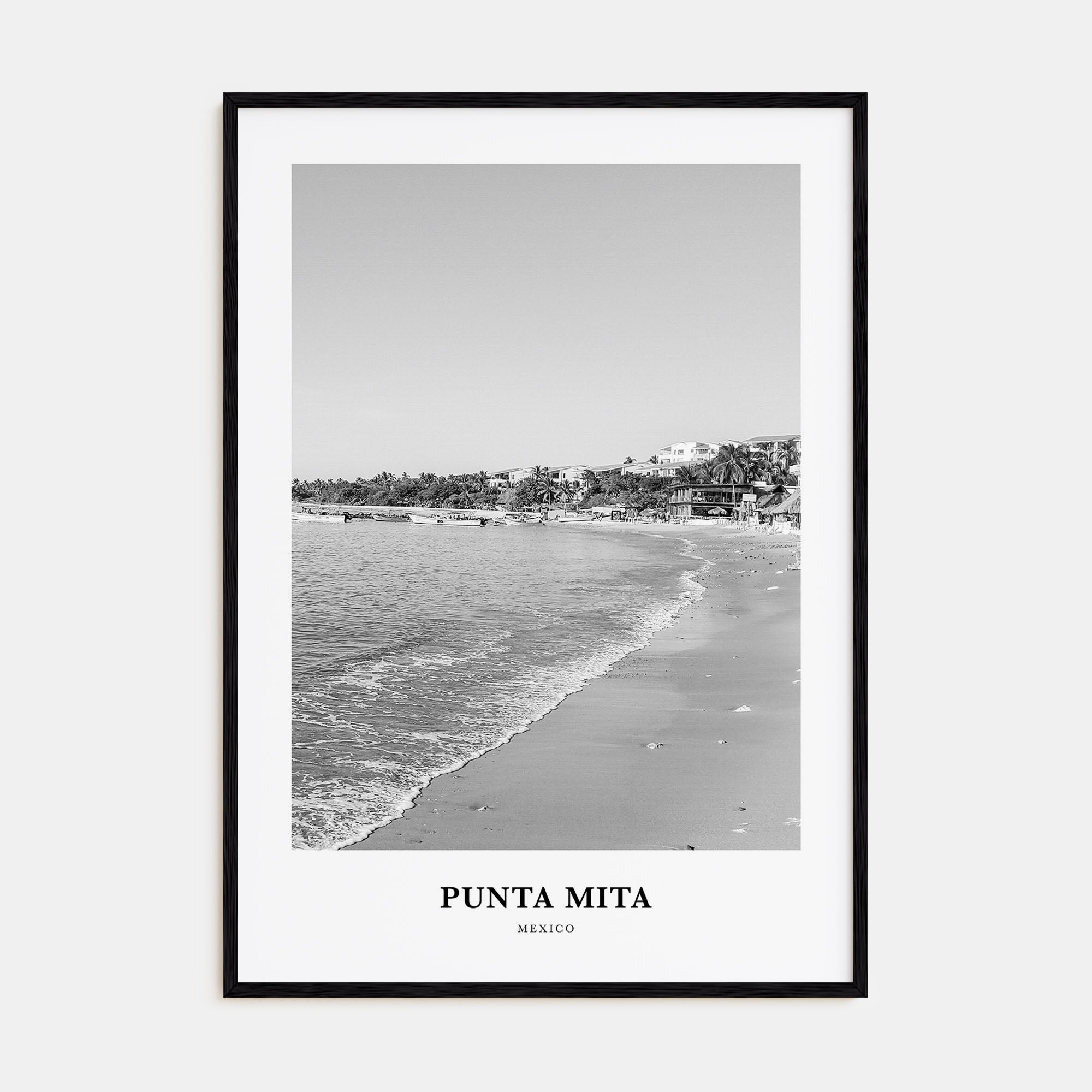 Punta Mita Portrait B&W Poster