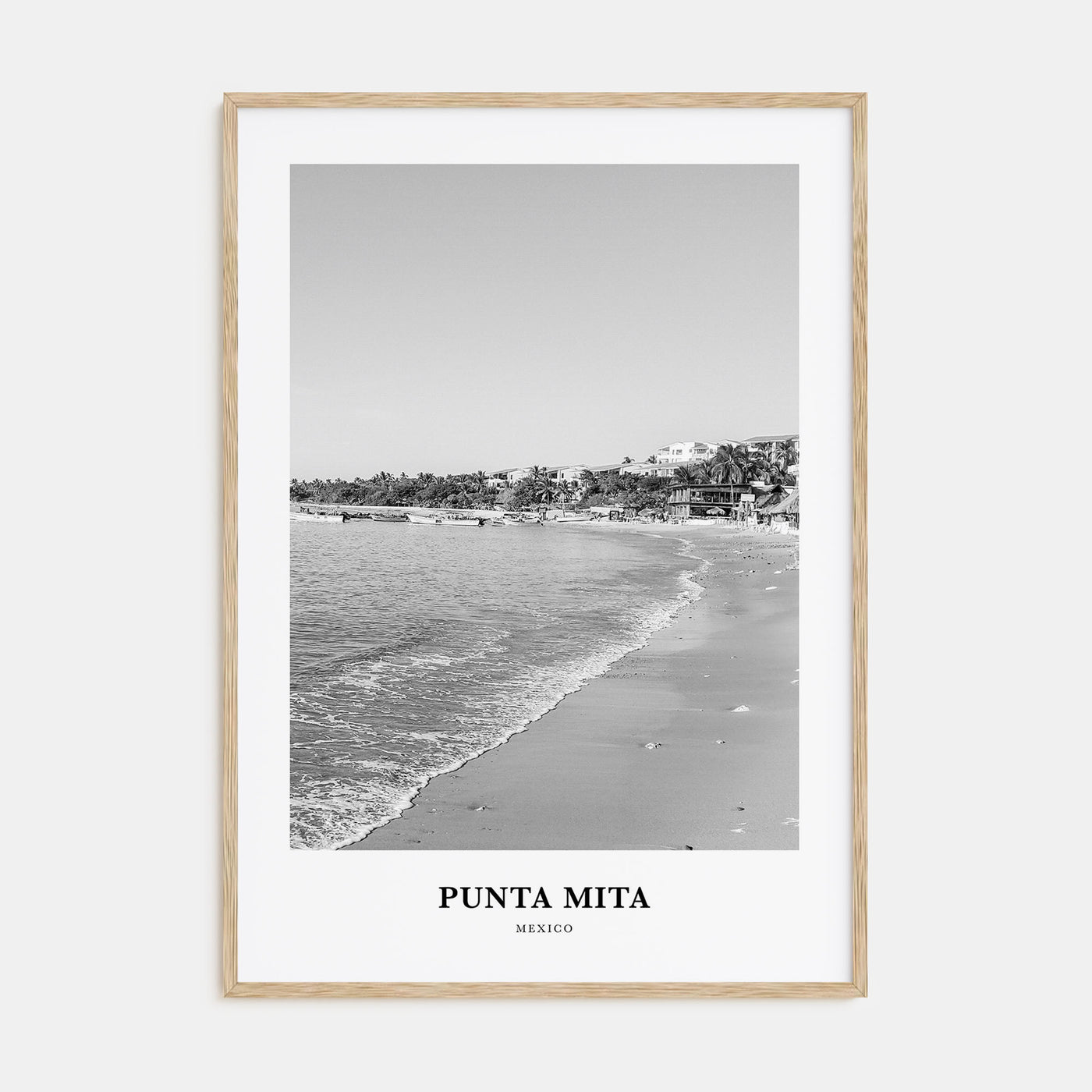 Punta Mita Portrait B&W Poster