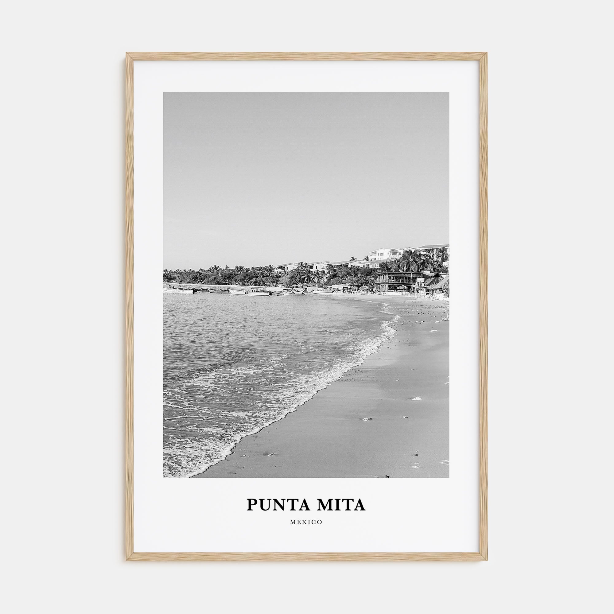 Punta Mita Portrait B&W Poster