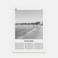 Punta Mita Travel B&W Poster