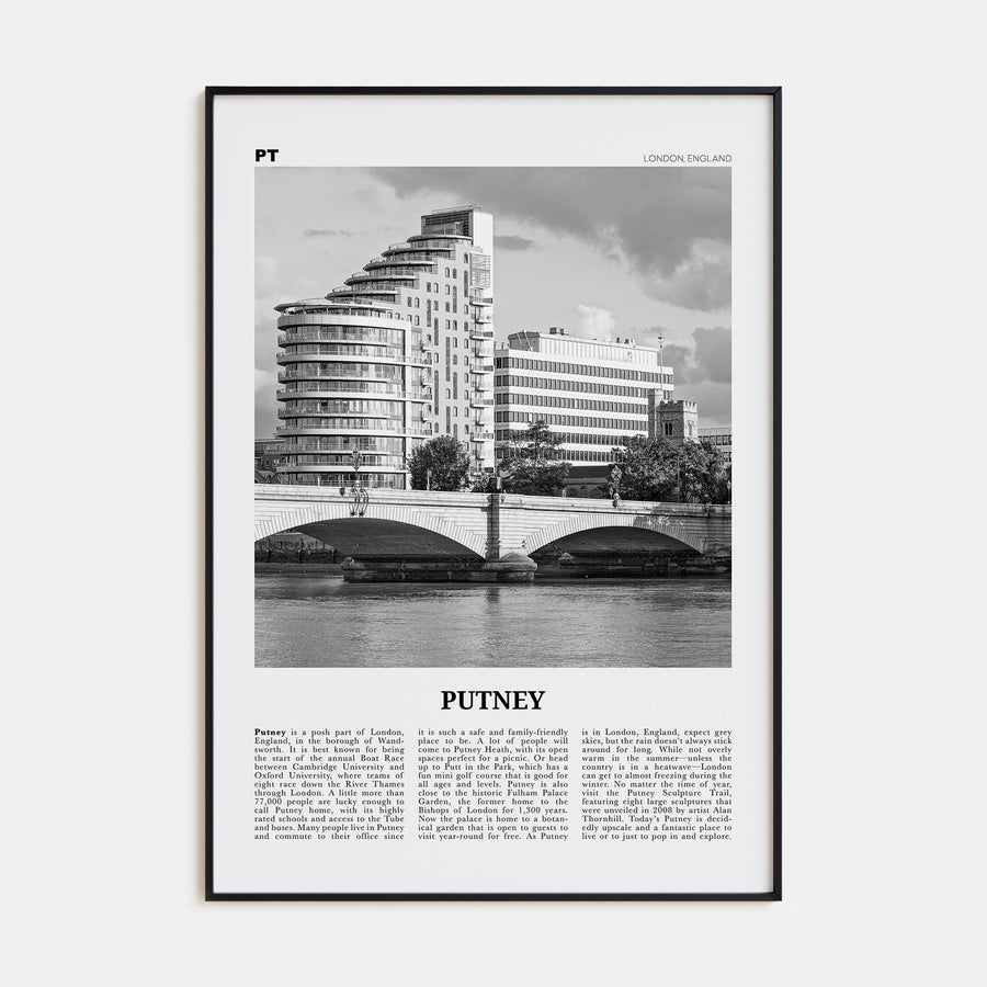 Putney Travel B&W Poster
