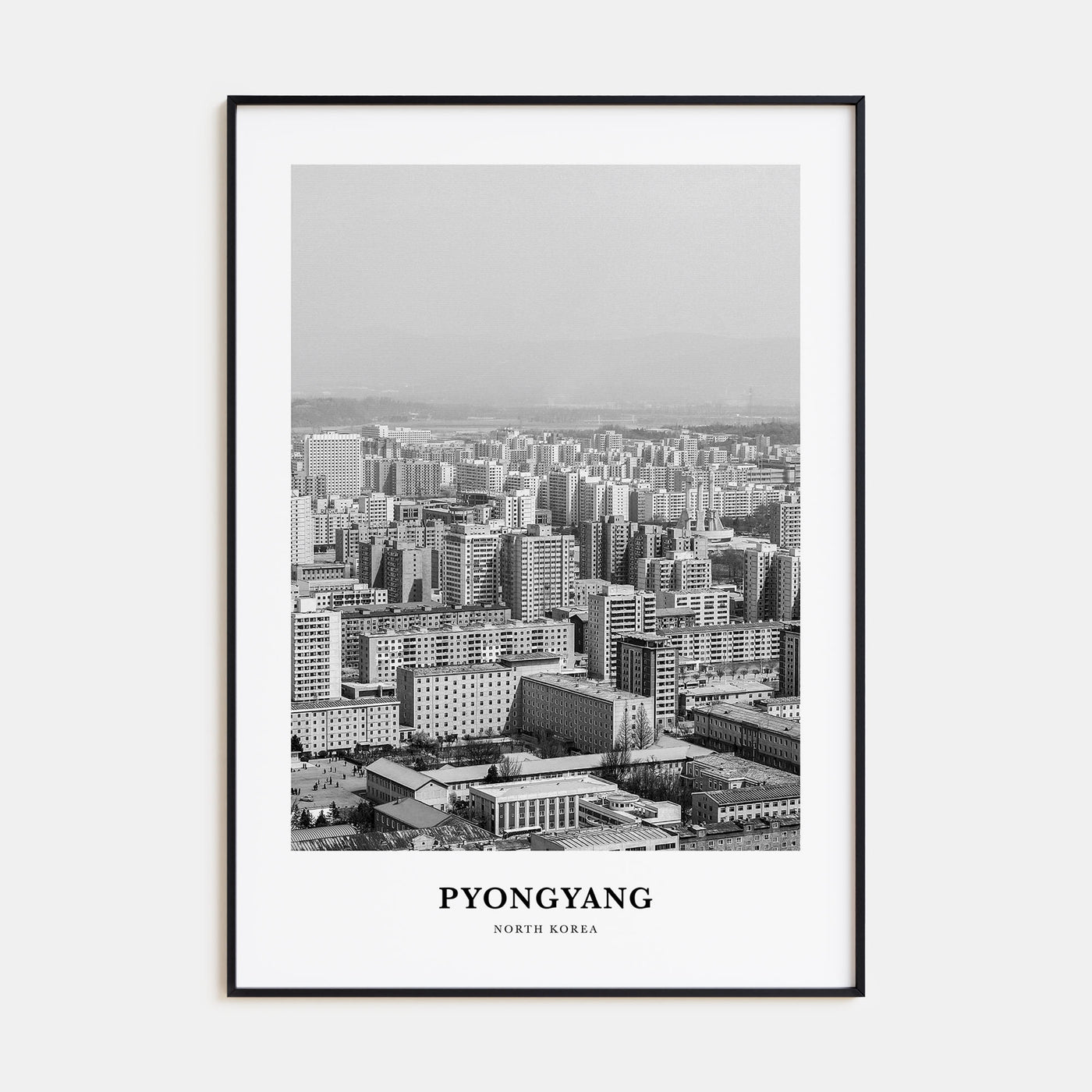Pyongyang Portrait B&W Poster