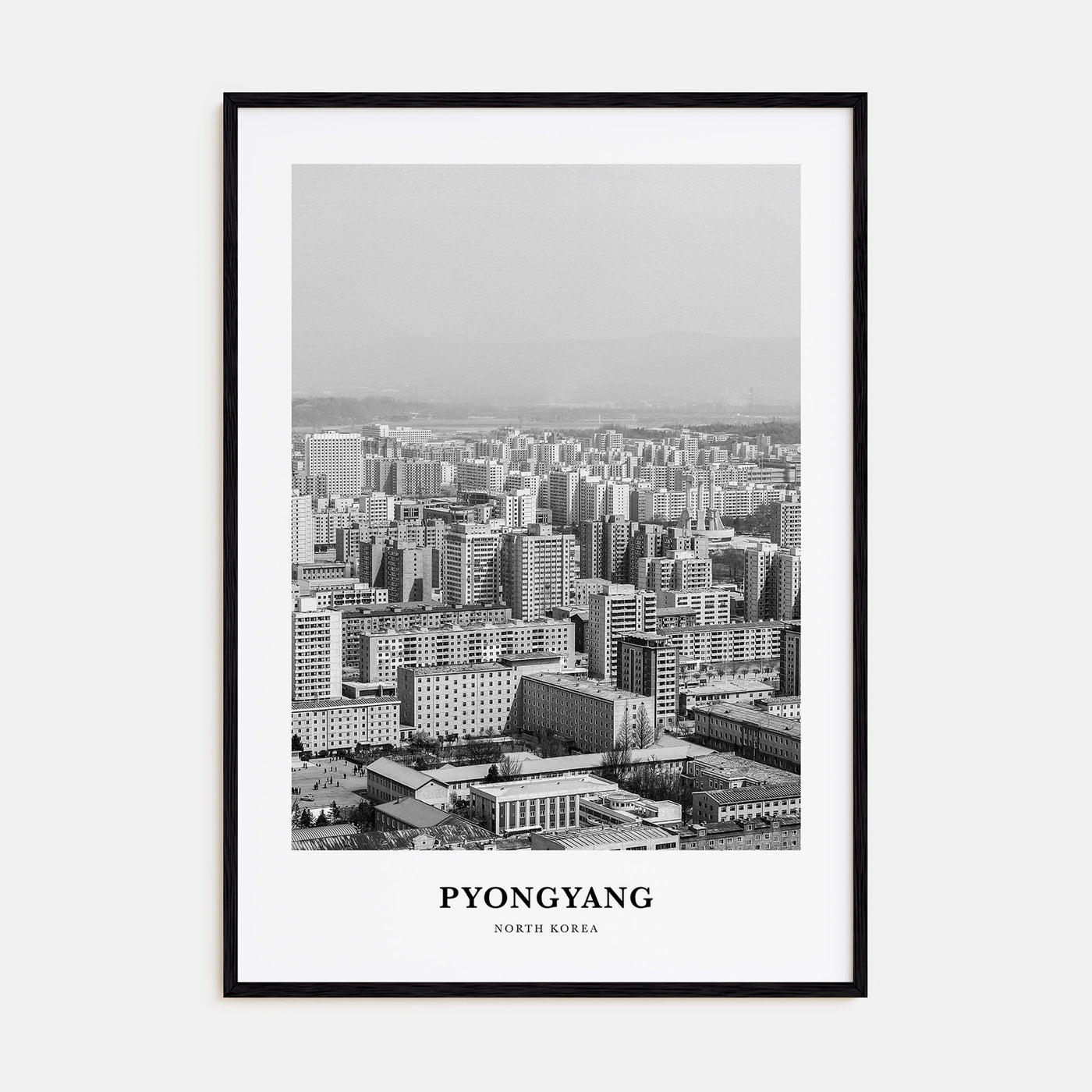 Pyongyang Portrait B&W Poster