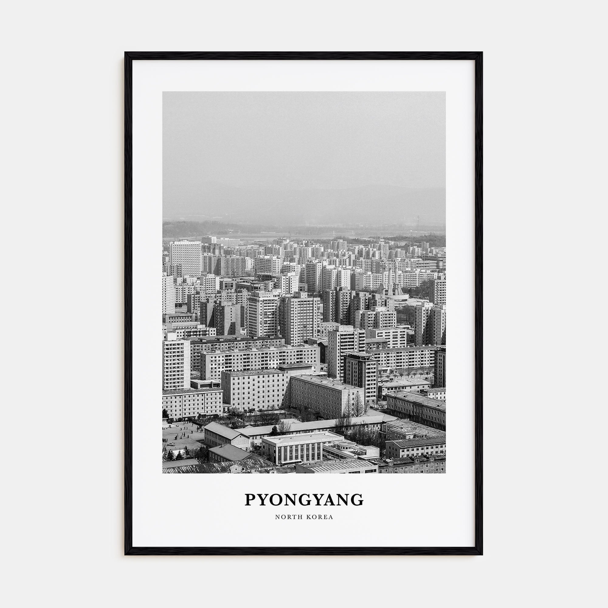 Pyongyang Portrait B&W Poster
