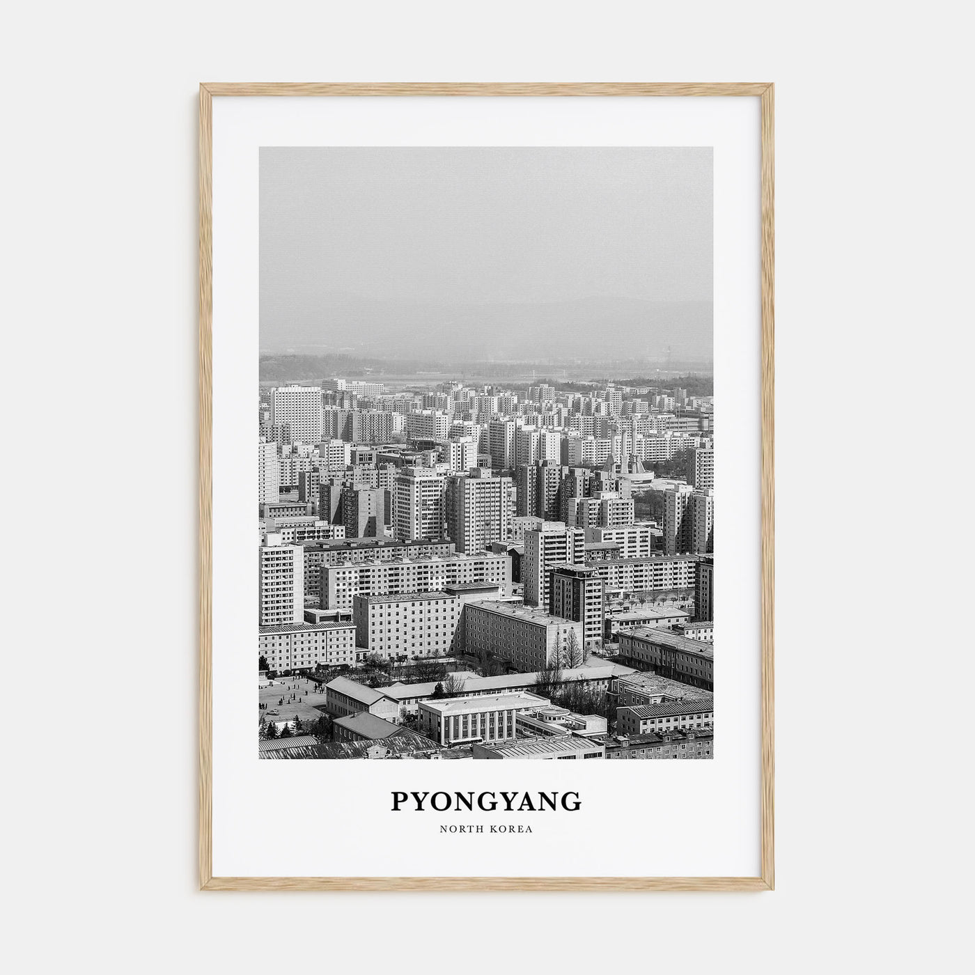 Pyongyang Portrait B&W Poster