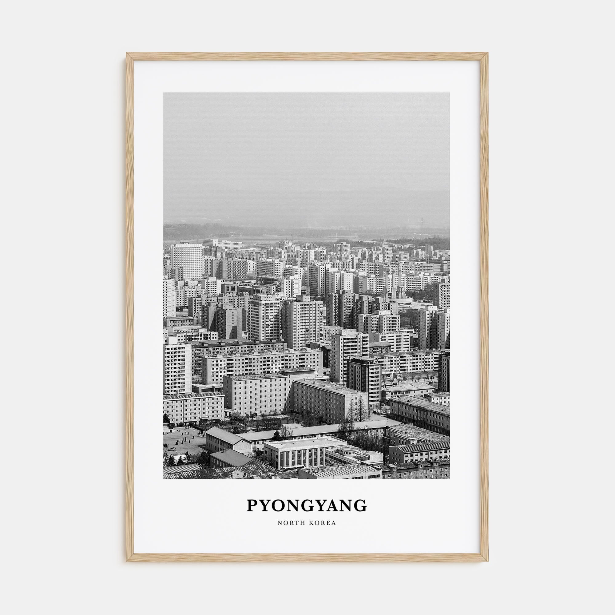 Pyongyang Portrait B&W Poster