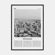Pyongyang Travel B&W Poster