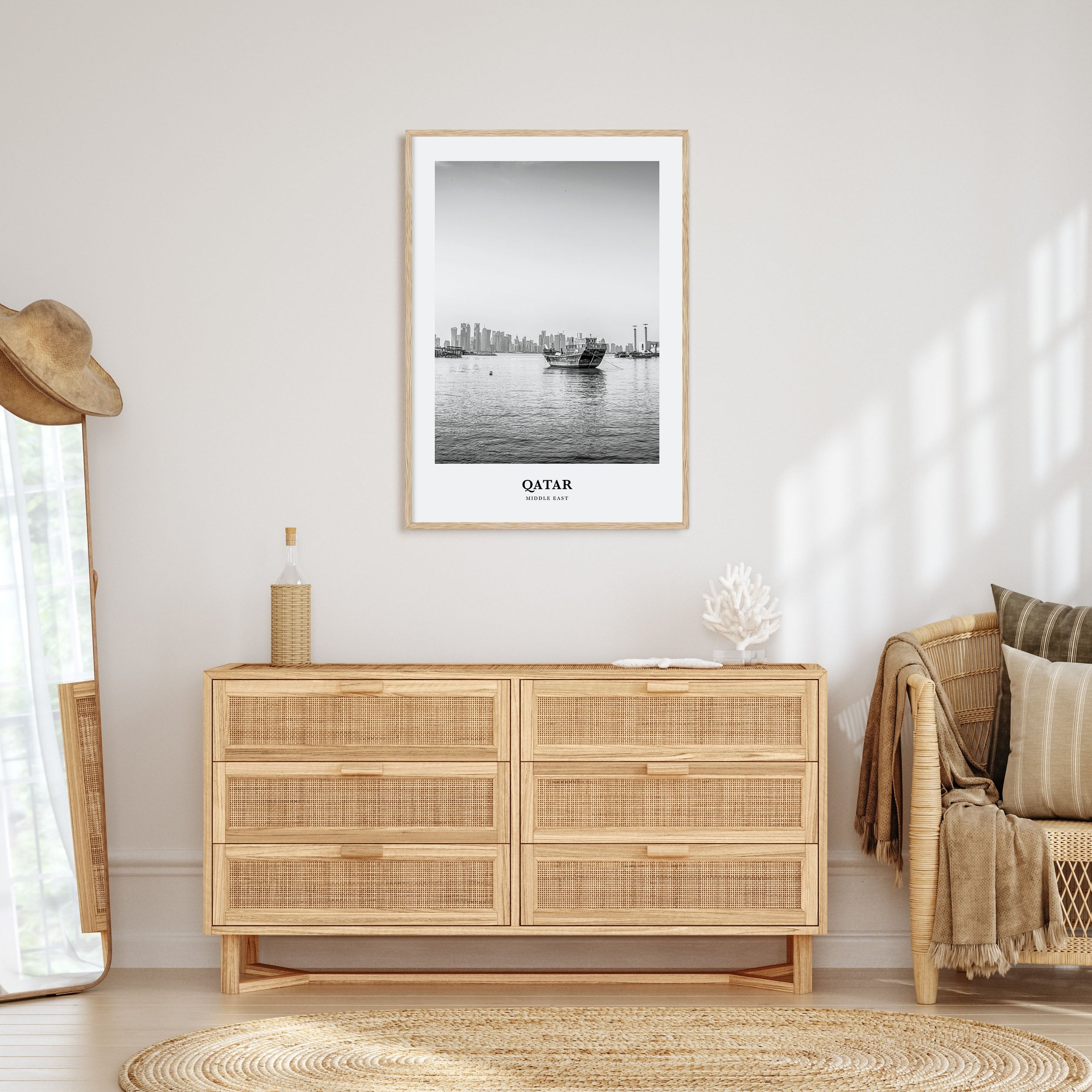 Qatar Portrait B&W Poster