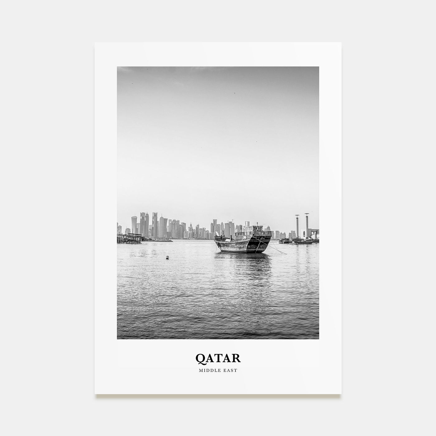 Qatar Portrait B&W Poster