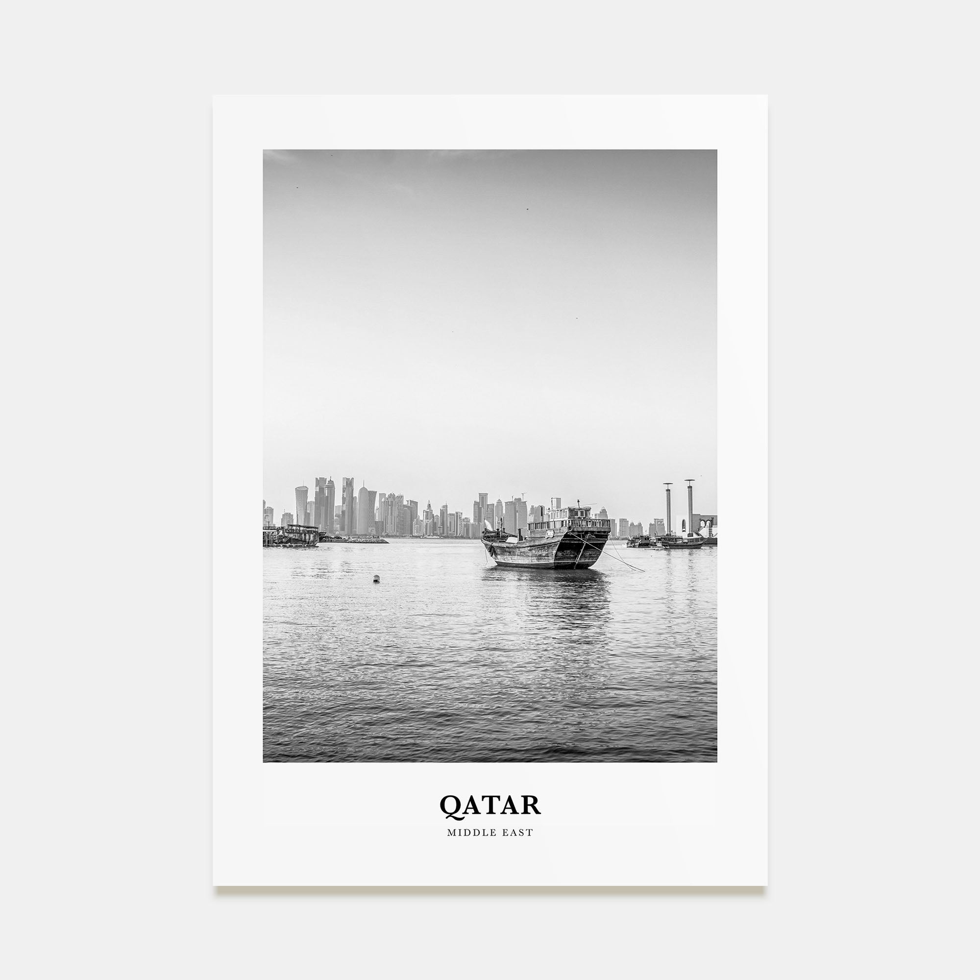 Qatar Portrait B&W Poster