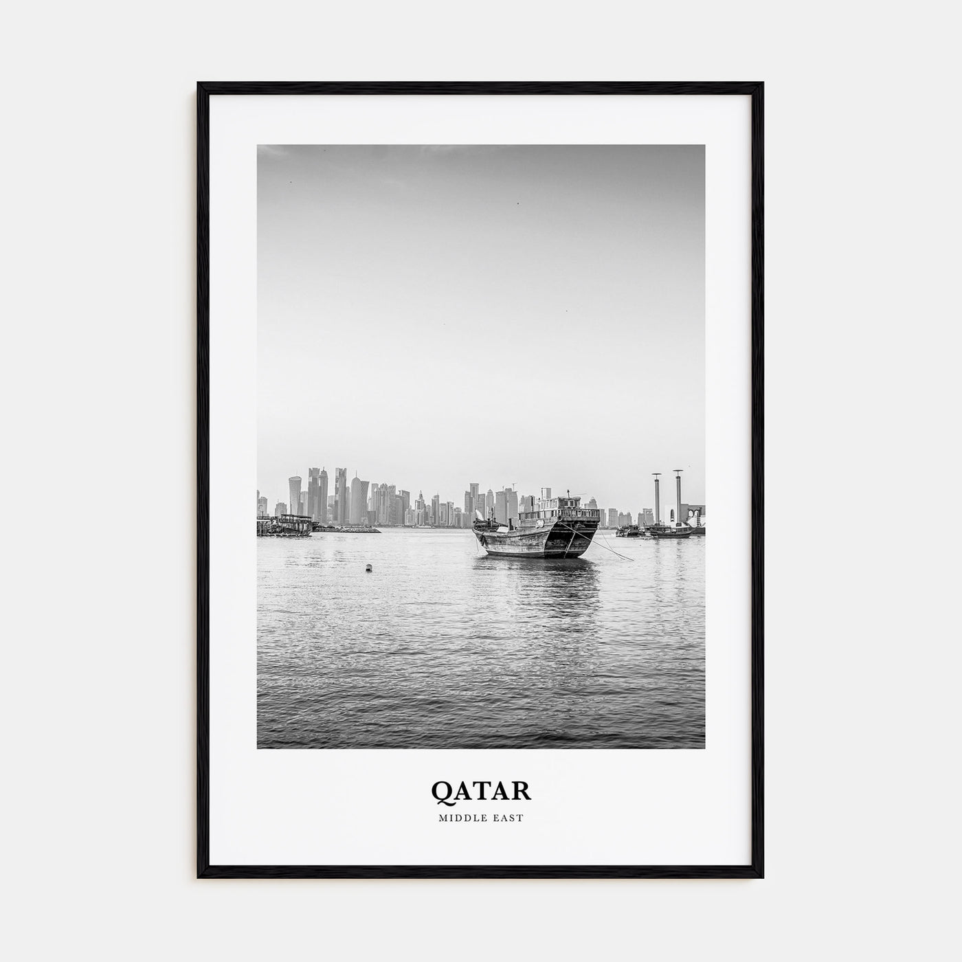 Qatar Portrait B&W Poster