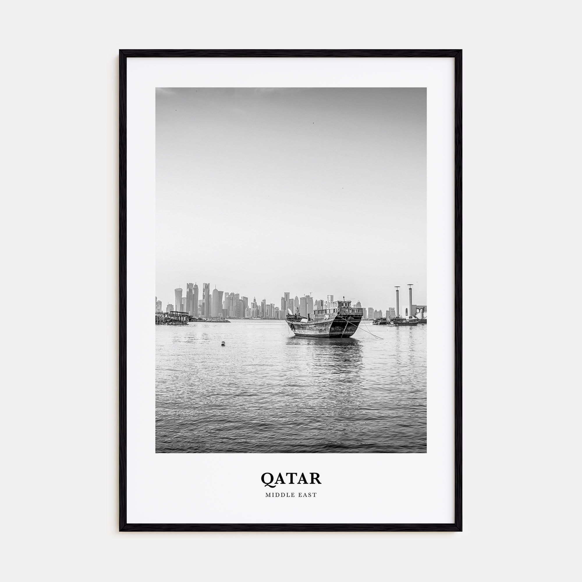 Qatar Portrait B&W Poster