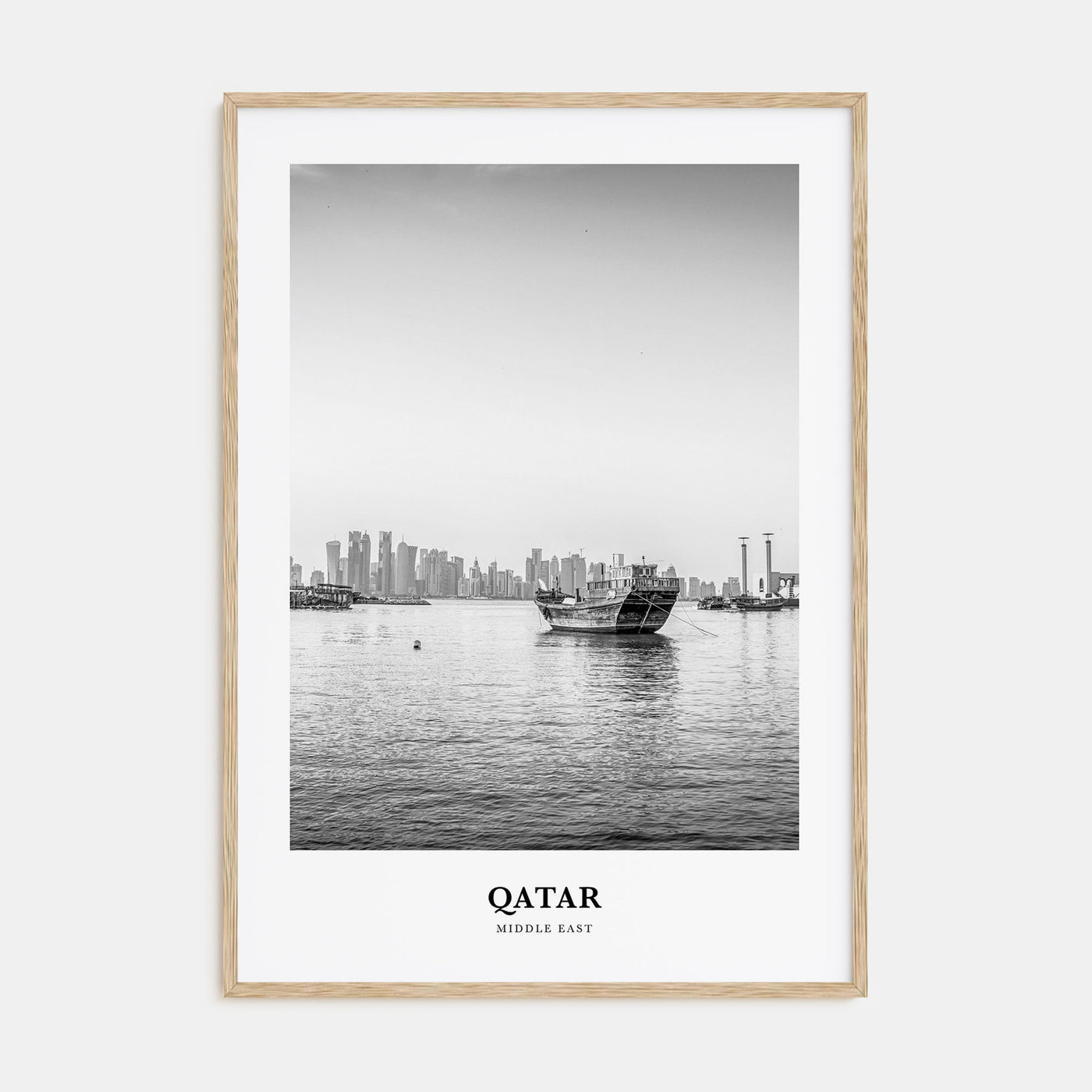 Qatar Portrait B&W Poster